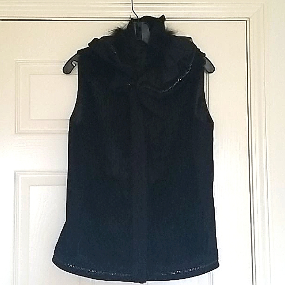 Elie Tahari wool fur vest
